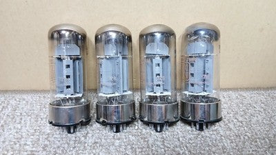 LUXMAN 8045G VACUUM TUBES SET OF 4 QUAD TESTED WORKING NO. 10605 JAPAN