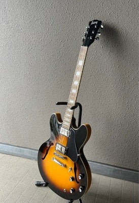 BURNY SRSA-65 SEMI HOLLOW ELECTRIC GUITAR ES-335 TYPE GOTOH LOCKING TUNERS USED