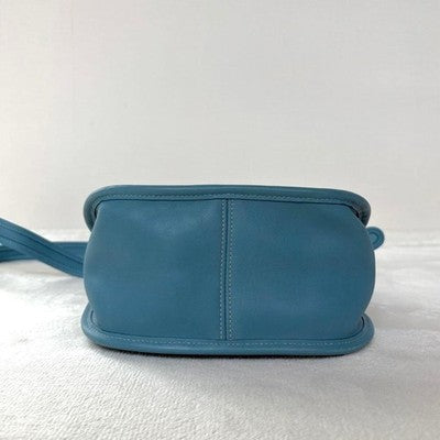 COACH VINTAGE BECKETT ZIP SHOULDER BAG LIGHT BLUE LEATHER CROSSBODY RARE OLD