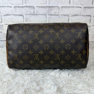 LOUIS VUITTON SPEEDY 30 M41526 MONOGRAM HANDBAG PADLOCK KEY VINTAGE AUTHENTIC