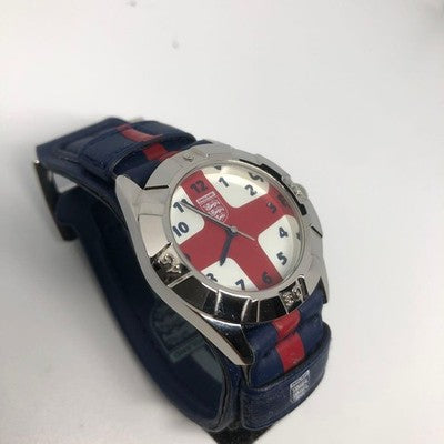 ENGLAND NATIONAL SOCCER TEAM WATCH WHITE & RED QUARTZ EXCELLENT CONDITION UNISEX