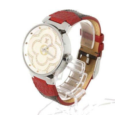 LOUIS VUITTON QA021 TAMBOUR MOON DIVINE GM MEN'S WRISTWATCH DIAMOND WHITE SHELL