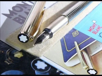 Montblanc Noblesse 1147 Fountain Pen Gold Plated EF Used Rare w Docs From Japan