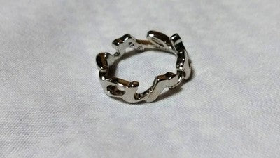 CARTIER SIGNATURE BRAND LOGO RING 750 K18WG SIZE 47 US 4 EXCELLENT+++++