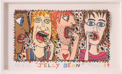 James Lizzy Silkscreen "JELLY BEAN" With Autograph